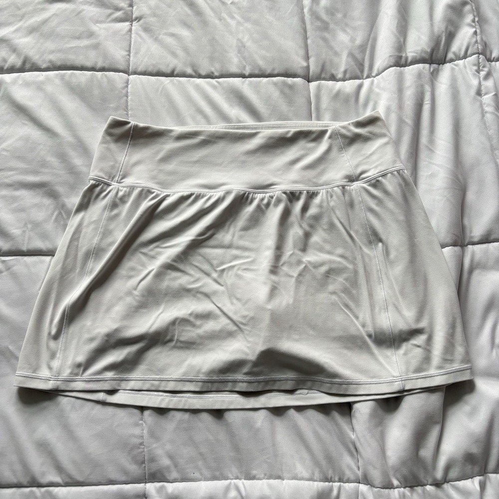Athleta Skirt Skort Salutation Stash 14 1/2" White Womens Size XL Tennis Golf - Picture 1 of 6